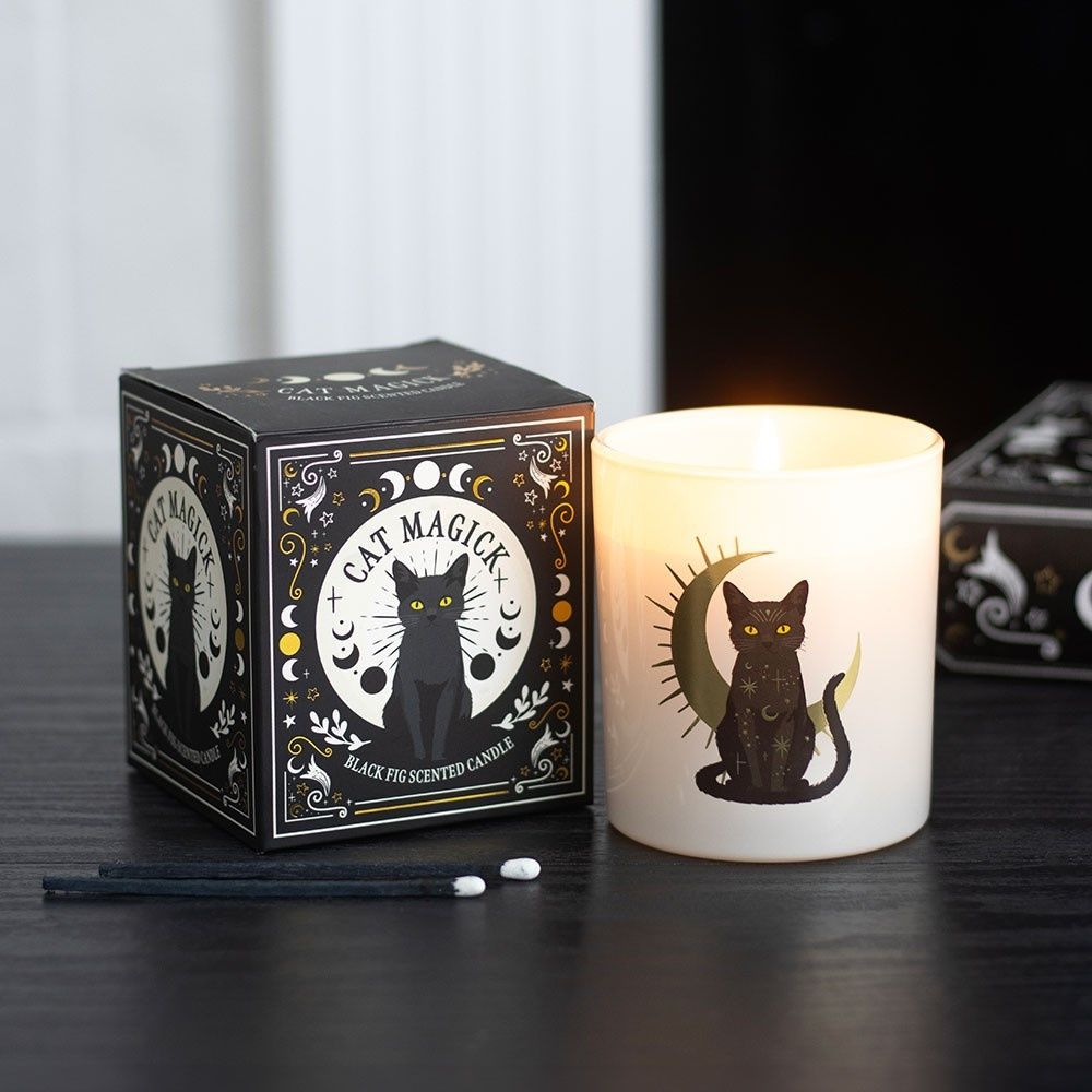 Something Different - Black Cat Magick Black Fig Duftkerze - Schwarz